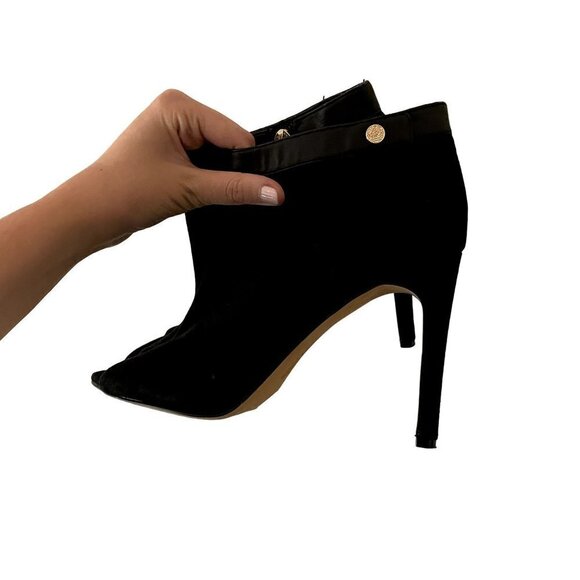 Vince Camuto trendy black stiletto heels peep toe business formal shoes stunning - Picture 4 of 9